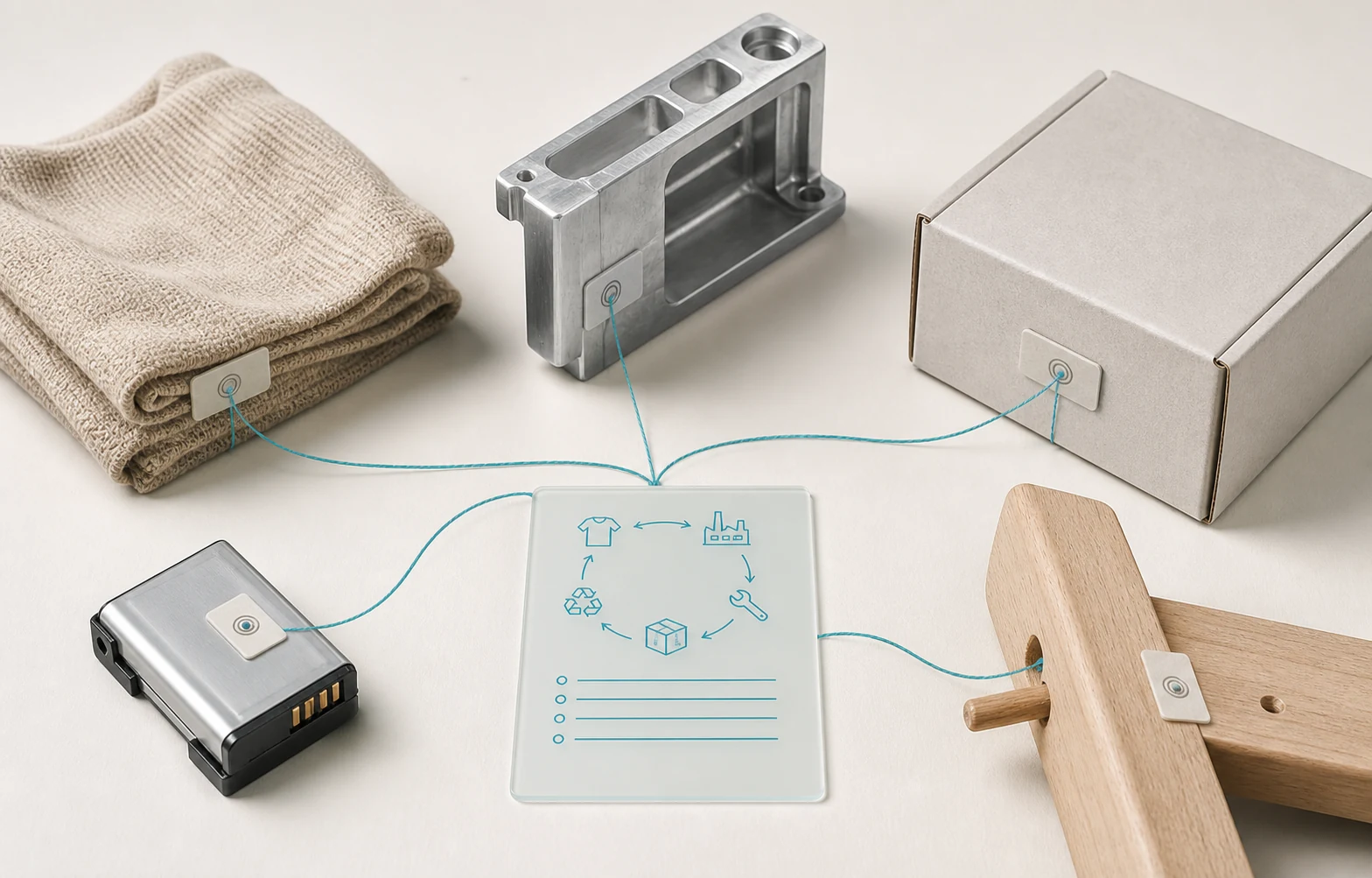Product materials connected to a Digital Product Passport